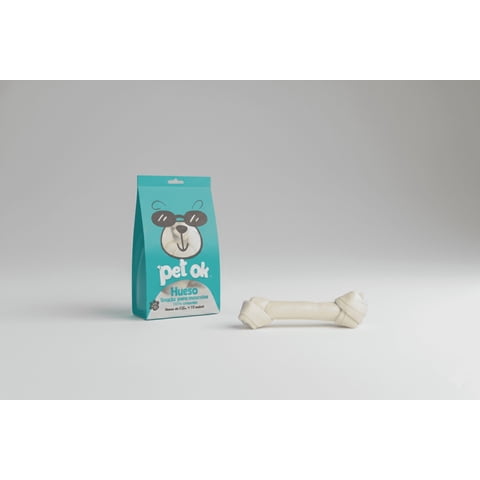 Pet Ok - Huesito Blanco Para Perro Grande Pack 2 Unidades
