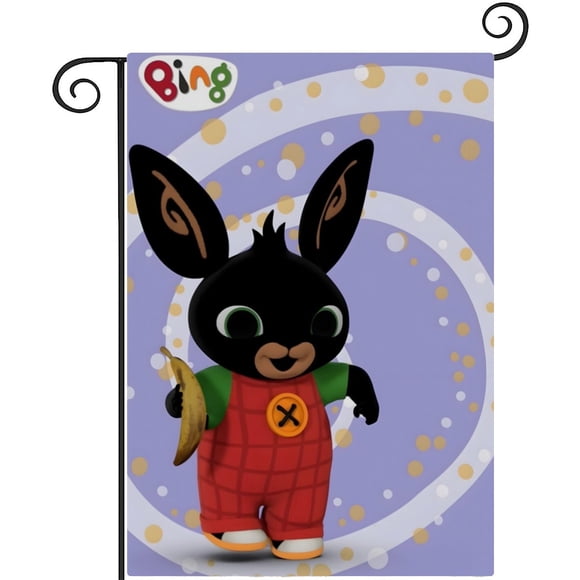 Bing-bandera de jardín temática. Regalo perfecto para fans, amigos y familiares, ideal para actividades al aire libre y decoración de fiestas.28CM*45CM