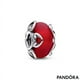 thumbnail image 1 of Charm Cristal Murano Rojo Escarchado Y Corazones Plata De Ley, 1 of 2
