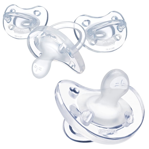 Chupete Chicco PhysiForma, 100% silicona suave, 0-6 m, paquete de 4