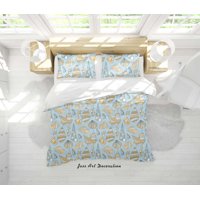 Milsleep - 3D Animales Marinos Concha Patrón Funda De Edredón Set Ropa De Cama Set Funda Nórdica