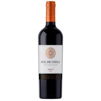 Vino Tinto Merlot Botella 750 Cc Sol De Chile