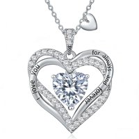 Heshpaws - Collar Love Pendant Con Piedra De Nacimiento Para Mujer