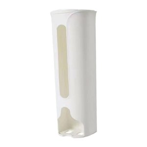 Bothyi - Soporte Para Bolsas De Comestibles, Organizador Portátil De Bolsas De Basura Para Baño, Hogar, Cocina, Blanco