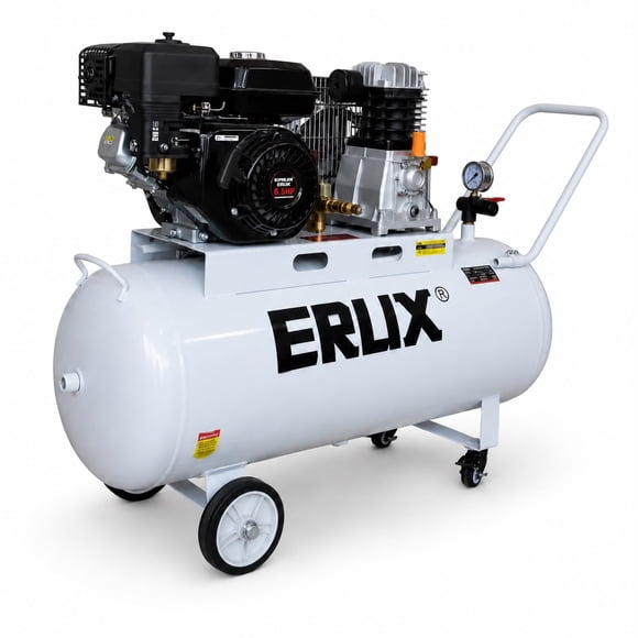 Motocompresor de Aire a Gasolina ERUX 100L | 6.5 HP | 320 L/min | 115 PSI