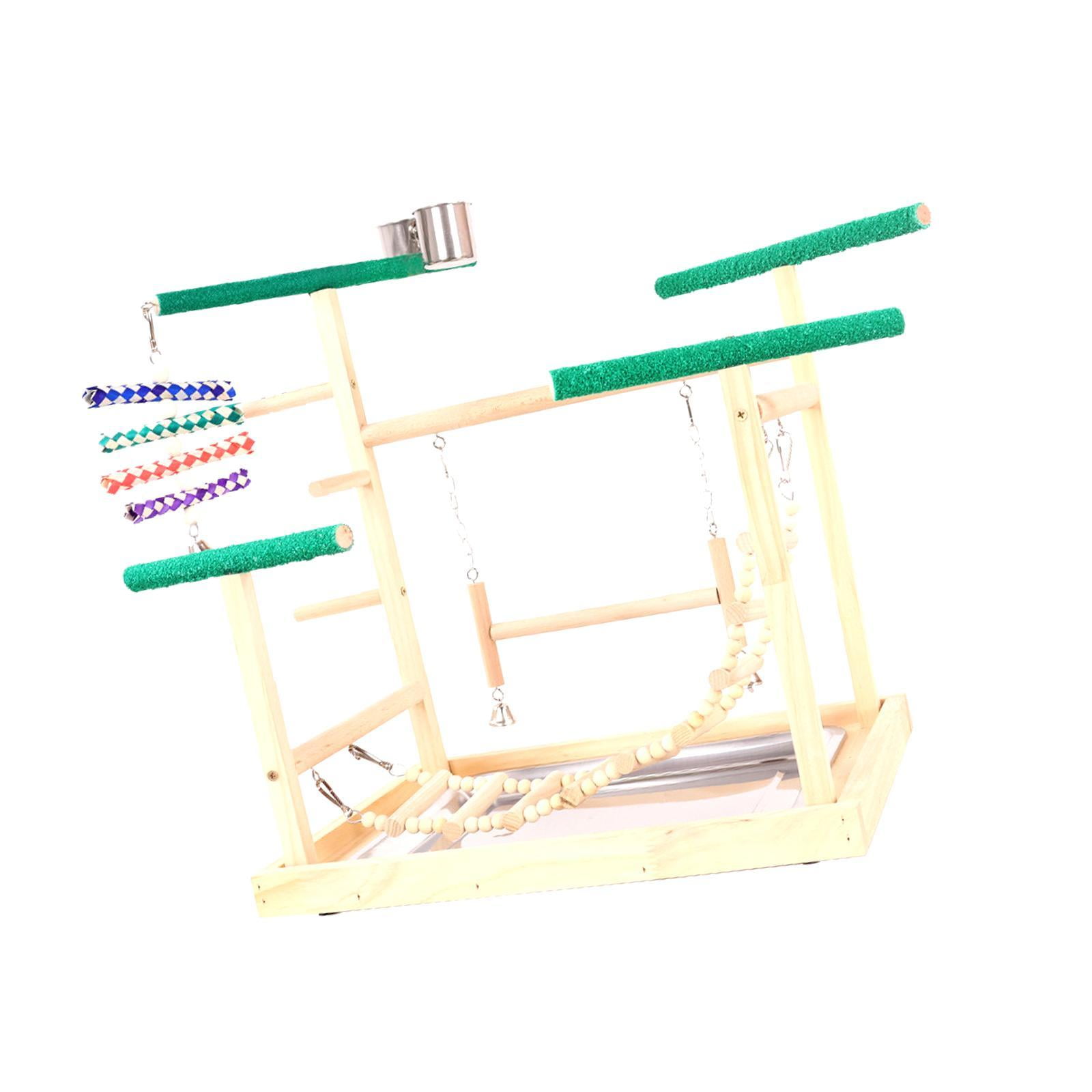 Parque De Juegos De Madera Para Pájaros, Loros, Juguetes Para Masticar, Cacatúas, Cotorras Y Periquitos