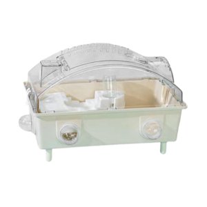 Ioensy - Jaula Para Hámster, Transpirable, Transparente, Para Erizos, Ratones, Conejos, Color Beige