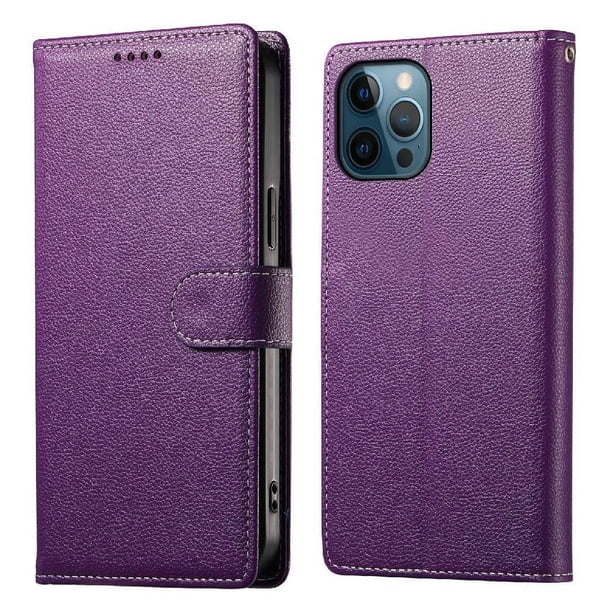 Funda Para Iphone 12 Pro– Cuero Premium, 3 Ranuras Para Tarjetas, Protección Contra Impactos