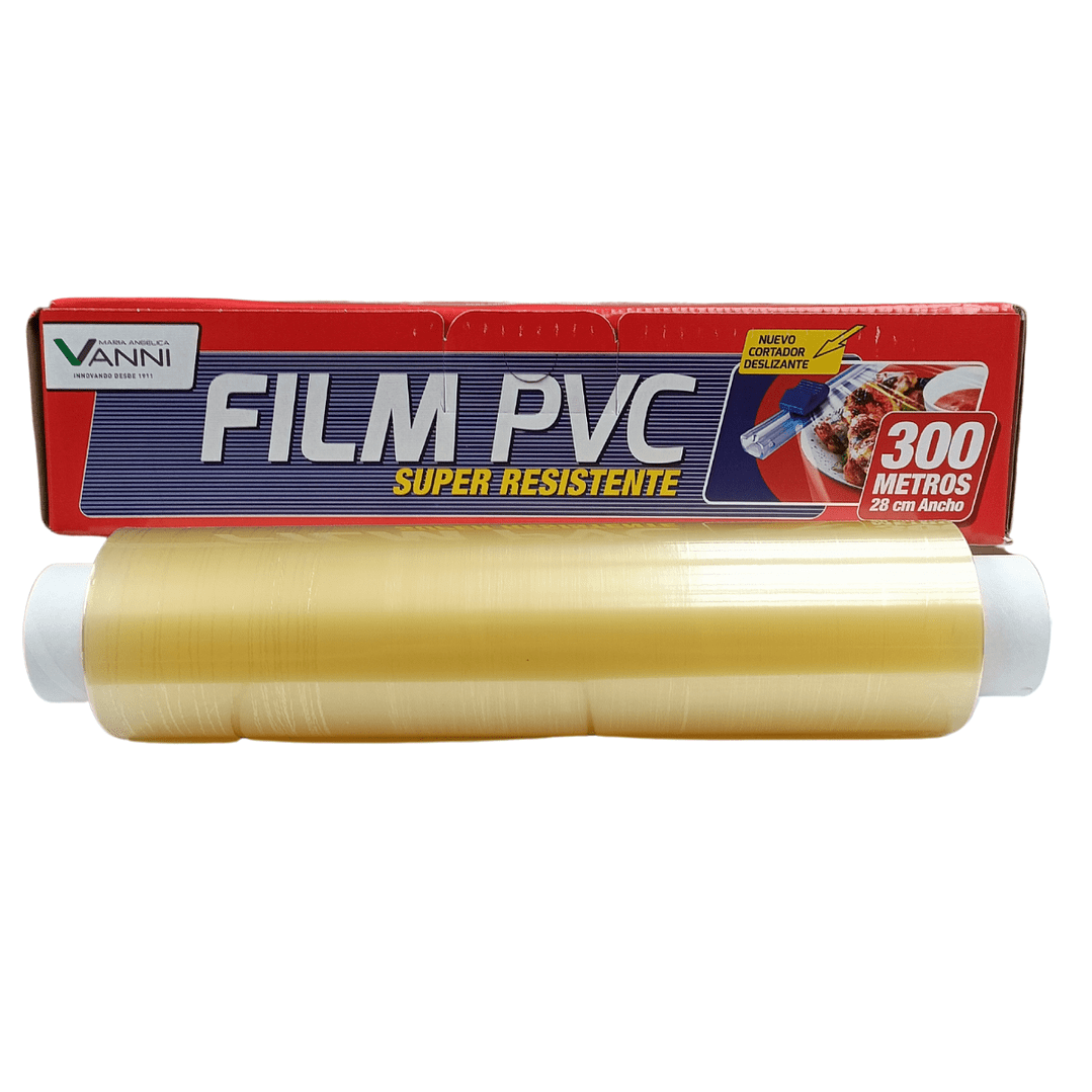 Genérica - Papel Film Pvc Alusa Transparente Con Cortador 28x300m Cocina