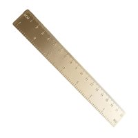 Ioensy - Regla De Escala De Latón Precisa Portátil Engrosada Para Cuadernos Ingenieros De Oficina Regla De 18 Cm