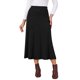 thumbnail image 1 of INSPIRE CHIC Falda de Mujer Suéter Línea A Otoño Invierno Elástica Cintura Alta Estirable Tejido de Punto Midi Falda XL Negro, 1 of 6