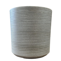 Vadell - Macetero Ovalado 50 X 50 X 46 Cm Gris