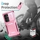 thumbnail image 3 of Funda Resistente para Samsung Galaxy S23 Ultra con Tapa Deslizante y Protección Militar Rosa, 3 of 6