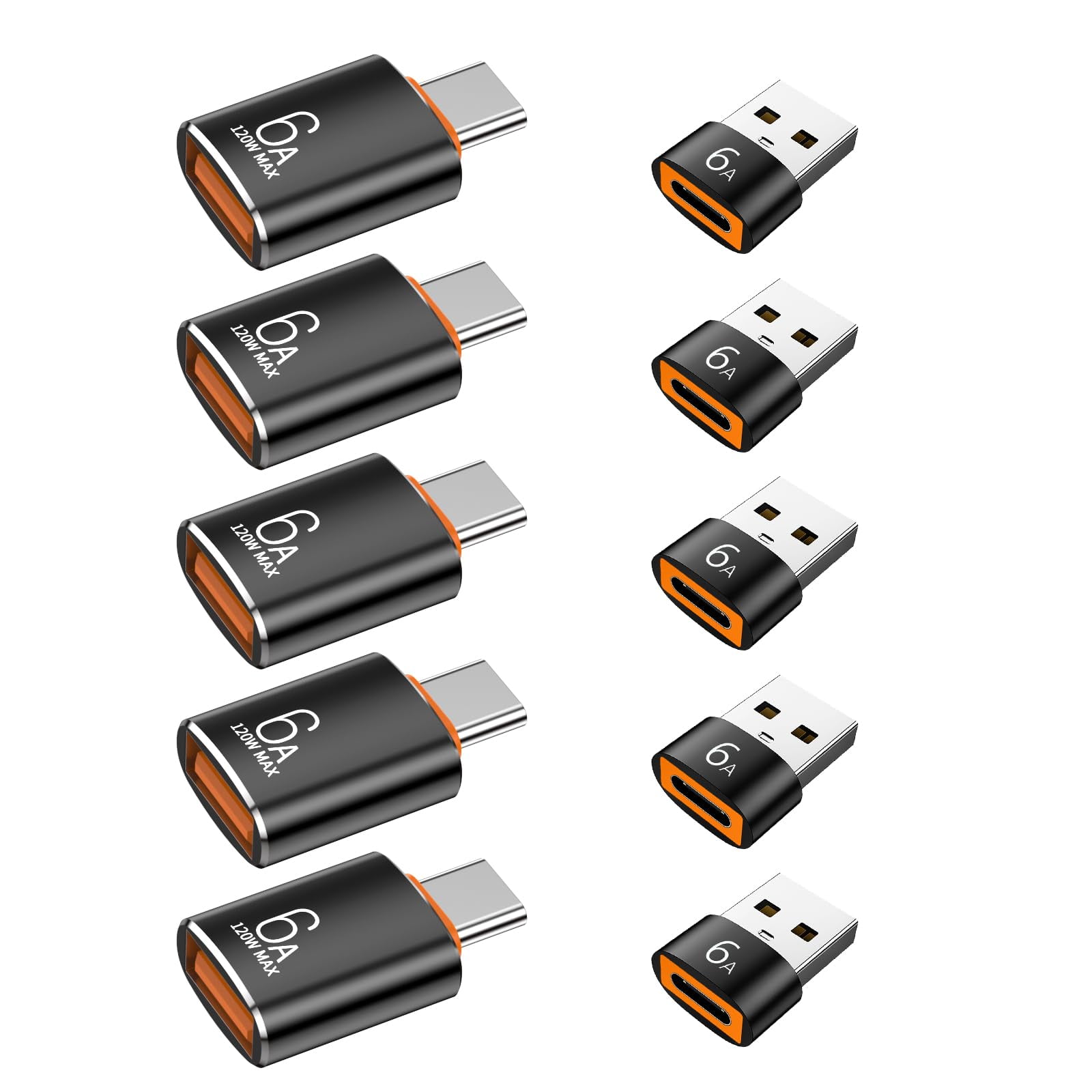 Pastall - Adaptador Usb C A Usb, Paquete De 10 Gbps/120 W Para Macbook Pro/air