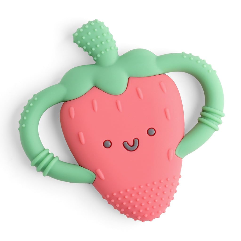 Mordedor Itzy Ritzy De Silicona Con Forma De Fresa Para Bebés De Más De 3 Meses