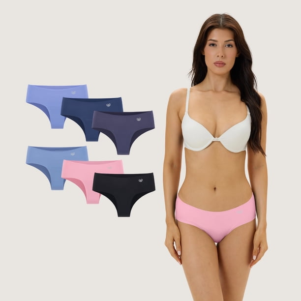 Pack de 6 Calzones Pantaleta Microfibra Corte Laser Mujer