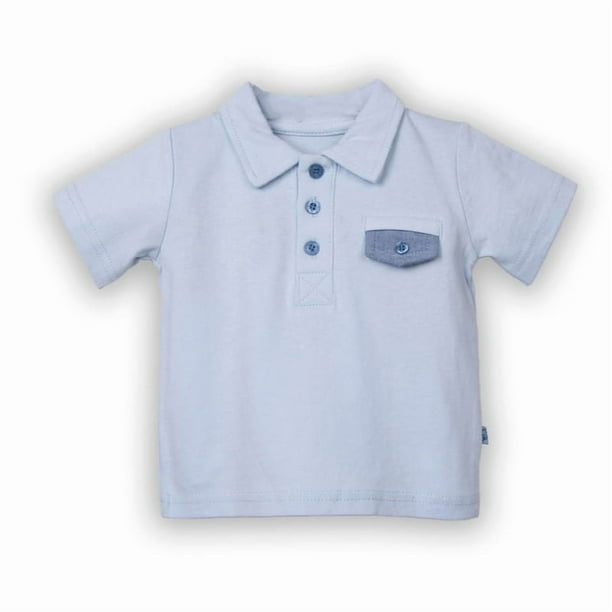 Polera Bebe Niño Celeste Pillin