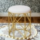 thumbnail image 2 of TABURETE DE TOCADOR METAL-CUERO DORADO BLANCO EMMA, 2 of 3
