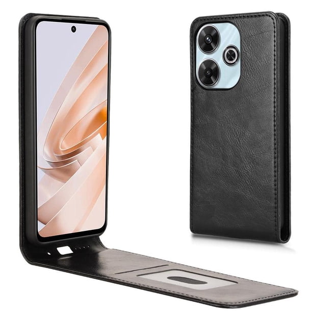 Funda tipo folio para Xiaomi Redmi Note 13R 5G con soporte magnético y protección para la cámara Negro