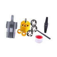 Magideal - Kit De Enhebrador De Tubos De Pvc Con Troqueles De 1/2 Pulg., 3/4 Pulg., 1 Pulg., Hogar Con Abridor De Rosca Interior, Juego De Troqueles Redondos De Con Removedor De Alambre