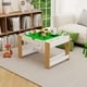 thumbnail image 2 of Kids 2 in 1 Play Table with 7 Storage Compartments,Compatible with LEGO Building Block,Modern Activity Learning Table Game Furniture-White, 2 of 3