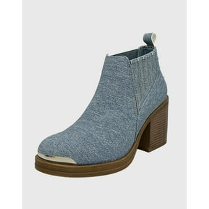 Danicolle Calzado - Botin Para Mujer Elasticado Con Taco Azul