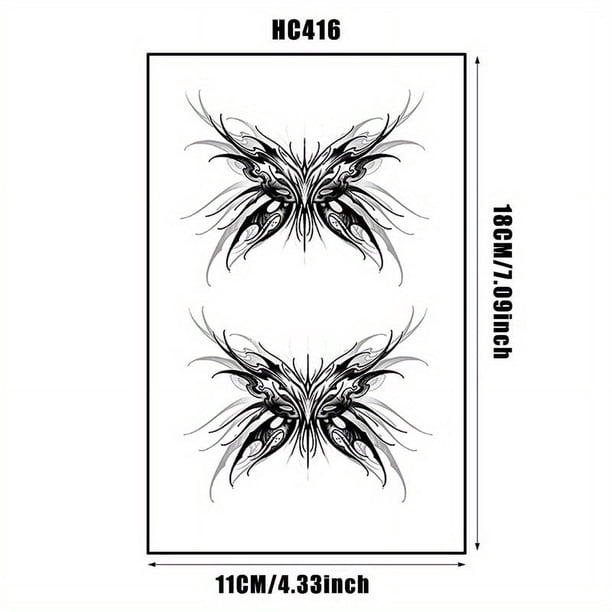 Butterfly Temporary Tattoo Sticker Waterproof Long Lasting Magic Tattoo Fake Tattoo Halloween Makeup