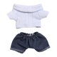 thumbnail image 2 of Camiseta De Muñeca Con Pantalones, Vestido De Muñeca Hecho A Mano Para Muñeca Colgante De 17cm, Azul, 2 of 3