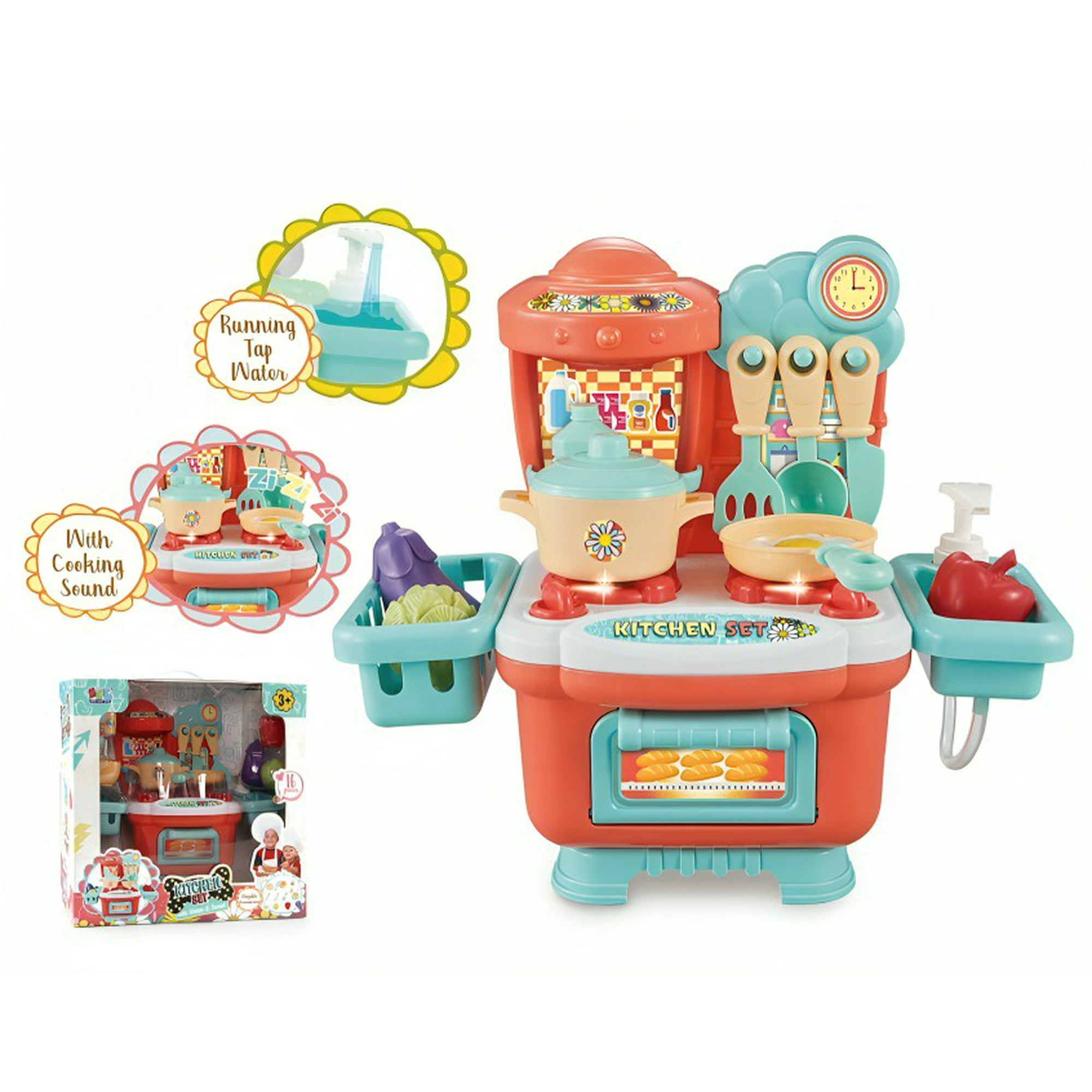 Genérico - Caja Juguete 10pcs Set Cocina Con Luz Y Musica