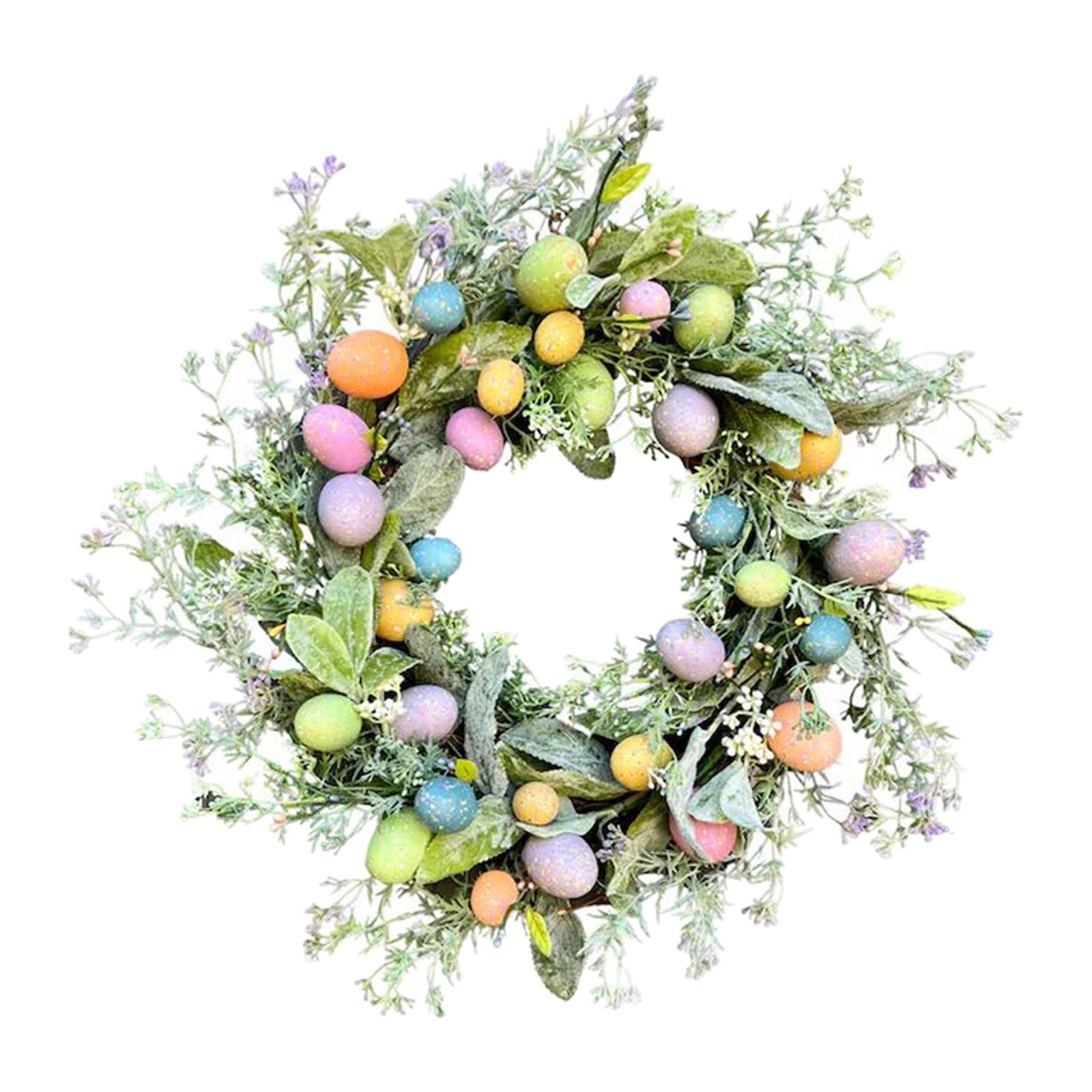 Magideal - Guirnalda De De 17,72 Pulgadas Para Colgar En La Pared Flores Artificiales Decoración Colgantes Guirnalda De Huevo De Pascua Para Celebració