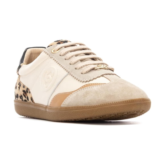 Zapatillas Mujer Cuero Talón Animal Print Beige Carmela beige 40