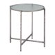 thumbnail image 1 of Mesa lateral Zuo Vetro de vidrio ondulado plateado y acero, 10 kg, 1 of 8