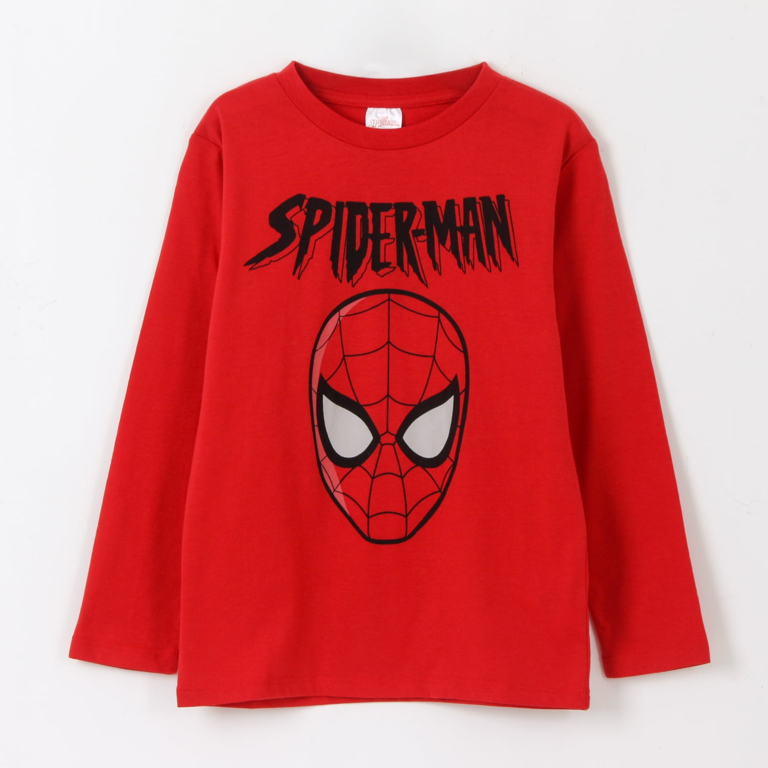Polera Manga Larga Niño Spiderman Face Rojo Marvel