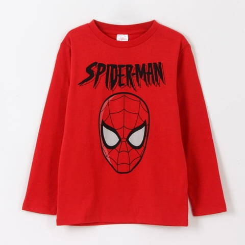 Polera Manga Larga Niño Spiderman Face Rojo Marvel