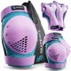 thumbnail image 1 of Almohadillas de skate SKATEWIZ Smash talla S para niños de 8 a 14 años, azul y morado, 1 of 8