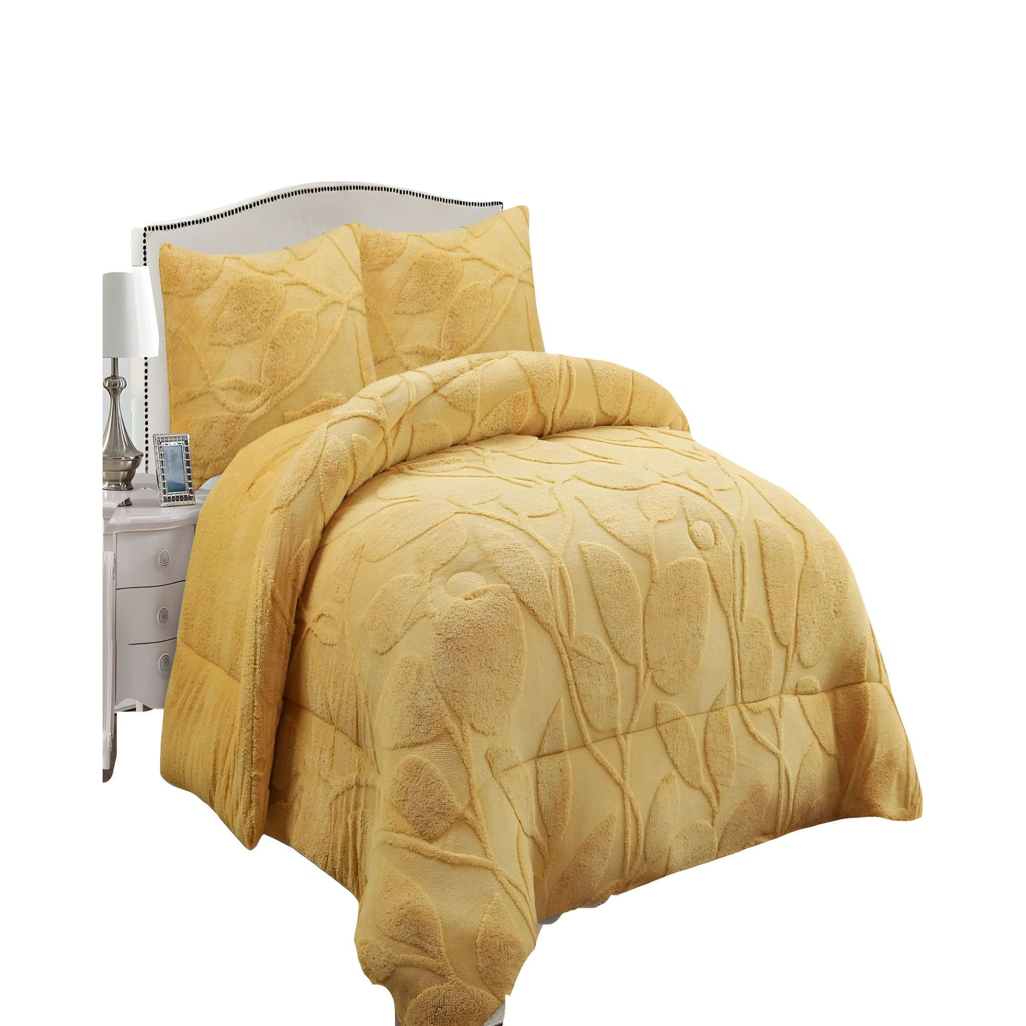 Genérico - Cobertor Texturizado De Invierno Ry King Amarillo