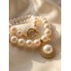 thumbnail image 2 of Collar Mallorca Clásico-colgante Enchapado Oro Desmontable Crema, 2 of 3