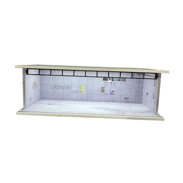 Vitrina para Coches a Escala Organizador para Vehículos 1/64 Escena de Depósito con Iluminación LED Que Protege Del Polvo Adecuado para Fotografía Y D Estilo A