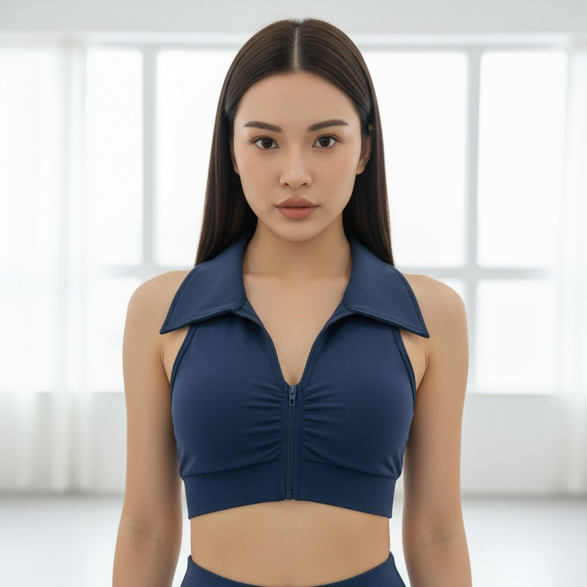 Flix Spa - Peto Mujer Deportivo Ajuste Cómodo Con Cuello