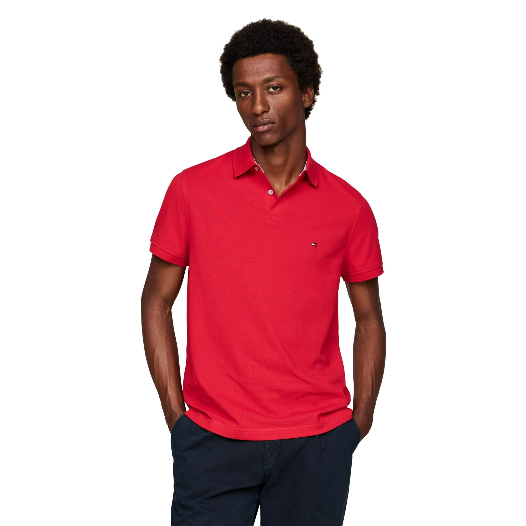 Polo Tommy Hilfiger 1985 Slim De Manga Corta Para Hombre