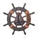 thumbnail image 4 of Escultura De Pared De Timón De Barco, Adorno Colgante De Hotel, Volante De Barco De Madera Con Red, 45xx4x45cm, 4 of 5