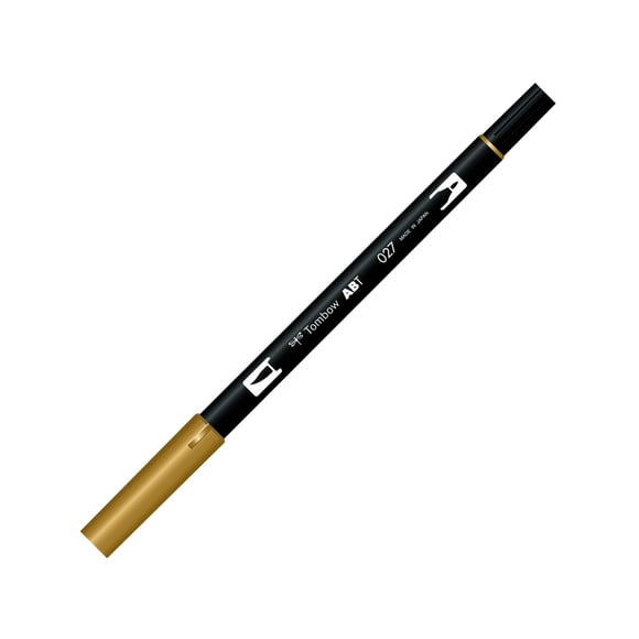 Bolígrafo de doble pincel Tombow ABT 027 Ocre oscuro a base de agua