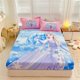 thumbnail image 1 of Frozen Fitted Sheet Cover for Teenager,Elastic Bedding,for Mattresses of 30 cm With 3D Printing Pillowcase Bed Sheets, 1 of 5