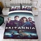 thumbnail image 4 of Britannia Conjunto de sábanas temático, trío de piezas, cómodo y amigable con la piel, diseño único, regalo de decoración para el hogar para familiares, amigos y fans,135cm *200cm, 4 of 6