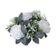 thumbnail image 5 of Anillo De Vela Con Flores Artificiales Peque?o Para Mesa, Día De San Valentín, Día De Acción De Gracias, Color Blanco, 5 of 5