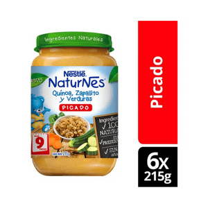 Pack X6 Picado Nestlé® Naturnes® Quínoa, Zapallito Y Verduras 215G