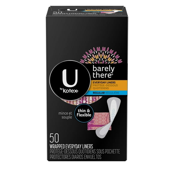 Liners U de Kotex Barely There Light Absorbency, 50 unidades