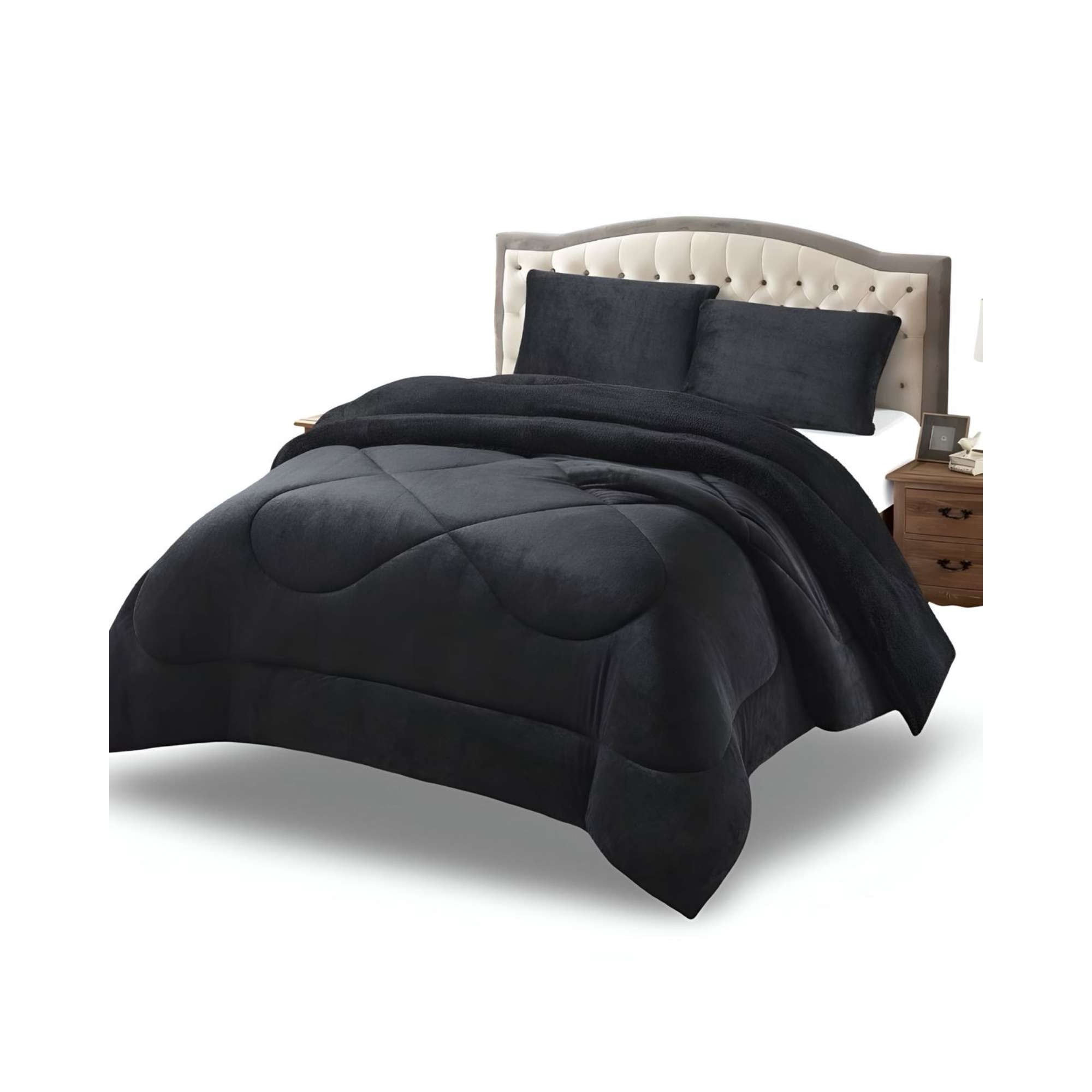 Imac Hogar - Cubrecama Plush Con Chiporro Acolchado Liso King