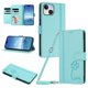 thumbnail image 1 of Funda Cartera Trébol para iPhone 13/iPhone 14 con Ranuras Tarjetas y Carga Inalámbrica Verde menta, 1 of 6