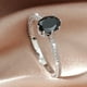 thumbnail image 1 of Elegant Black Zircon Wedding Ring for Women - Perfect for Engagement and Bridal Jewelry, 1 of 5